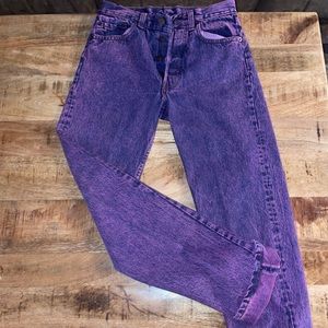 Womens Vintage 501 Levi Jeans Stonewashed Purple
